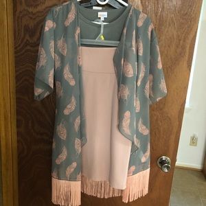 LulaRoe 3-Piece Outfit; Pink & Gray